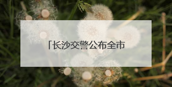 长沙交警公布全市85处易积水路口路段 发布暴雨天气交通安全提示