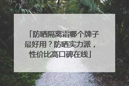 防晒隔离霜哪个牌子最好用？防晒实力派，性价比高口碑在线