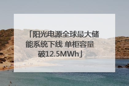 阳光电源全球最大储能系统下线 单柜容量破12.5MWh