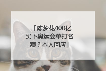 陈梦花400亿买下奥运会单打名额？本人回应