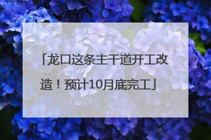 龙口这条主干道开工改造！预计10月底完工