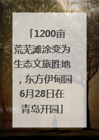 1200亩荒芜滩涂变为生态文旅胜地，东方伊甸园6月28日在青岛开园