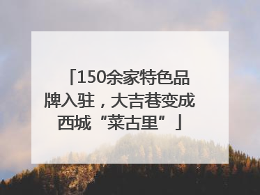 150余家特色品牌入驻，大吉巷变成西城“菜古里”