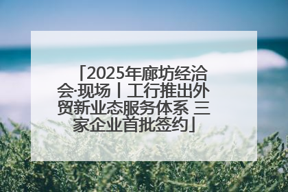 2025年廊坊经洽会·现场丨工行推出外贸新业态服务体系 三家企业首批签约