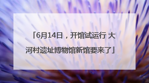 6月14日，开馆试运行 大河村遗址博物馆新馆要来了