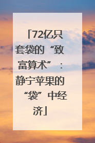 72亿只套袋的“致富算术”：静宁苹果的“袋”中经济