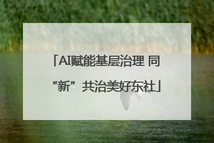 AI赋能基层治理 同“新”共治美好东社